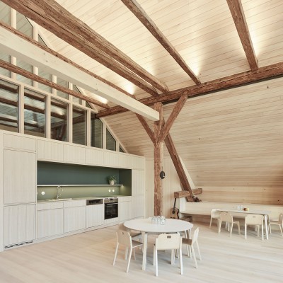 Hohnegasser Wirnsberger Architekten | Kindergarten Unterach, Essraum | Foto: Volker Wortmeyer