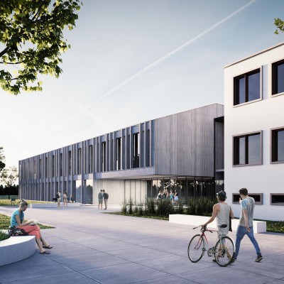 maul-architekten | HLT Retz| Rendering: maul-architekten ZT Gmbh/ decorated shed